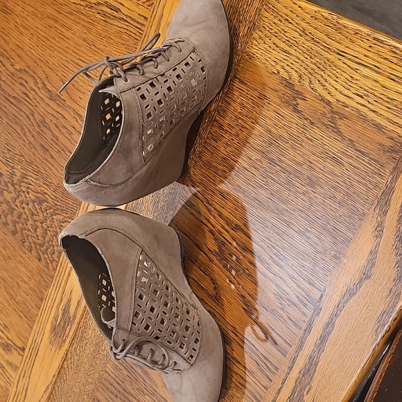 Fergalicious Taupe Lace-Up Boots - Picture 4 of 4